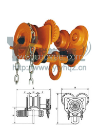 手拉單軌跑車，手推跑車，自鎖式手搖絞盤，悅航銷售